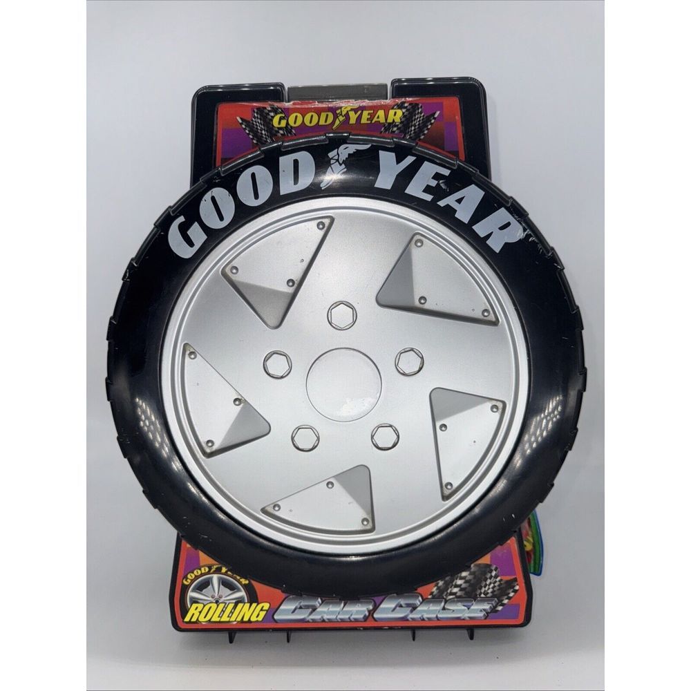 Goodyear Tire Rolling Car Carrying Case USED Holds 80 1/64 Diecast‎ Hot Wheel...